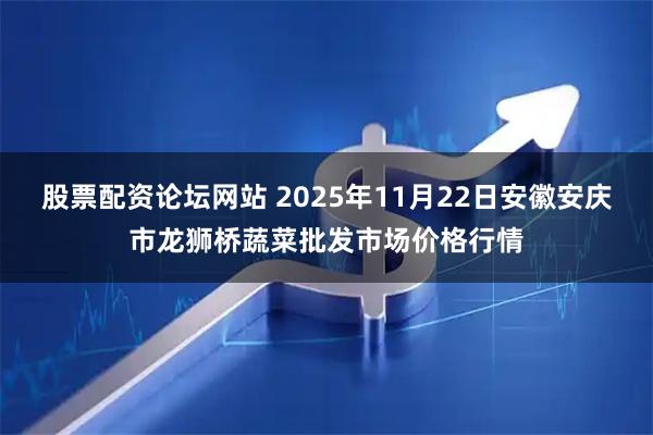 股票配资论坛网站 2025年11月22日安徽安庆市龙狮桥蔬菜批发市场价格行情