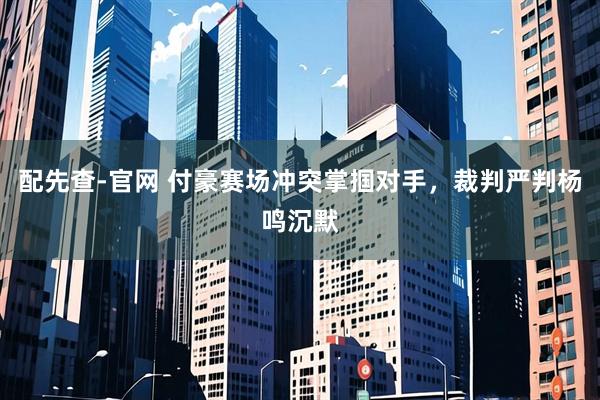 配先查-官网 付豪赛场冲突掌掴对手，裁判严判杨鸣沉默